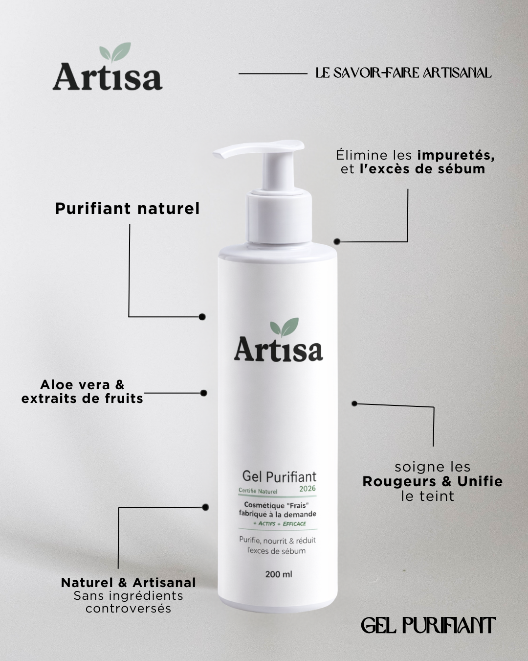 Gel Purifiant – Aloe vera & Extraits de Fruits